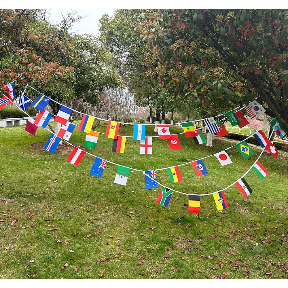 Guirlande Drapeaux du Monde — Déco Fan Zone